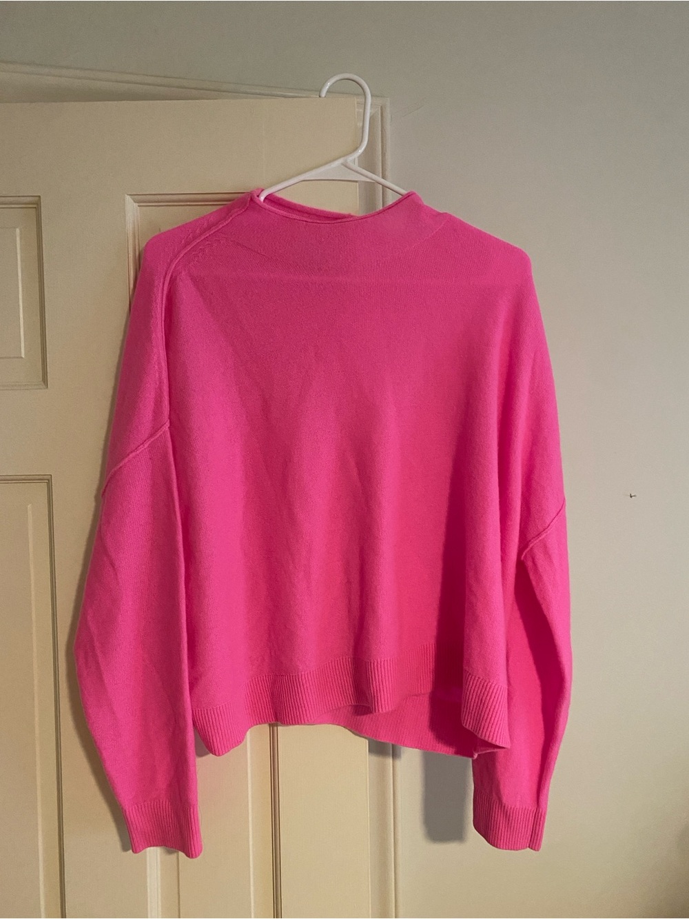 Pilcro Bright Pink Crewneck Sweater